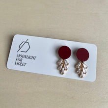 Load image into Gallery viewer, LEAF PAVE DANGLES - 15 colours available