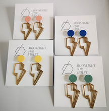 Load image into Gallery viewer, LIGHTNING BOLT EARRINGS - 15 colours available