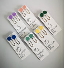 Load image into Gallery viewer, PAPERCLIP DANGLES - RHODIUM FINISH