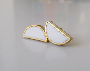 HALF-MOON STUDS - various colours available