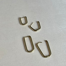 Load image into Gallery viewer, LONG HINGED SQUARE HOOPS
