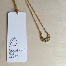Load image into Gallery viewer, CRESCENT FOLIAGE PENDANT NECKLACE
