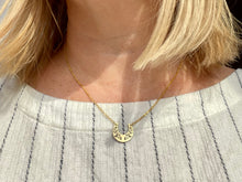 Load image into Gallery viewer, CRESCENT FOLIAGE PENDANT NECKLACE
