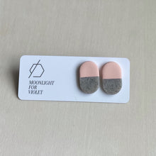 Load image into Gallery viewer, COLOUR BLOCK CAPSULE STUDS - GRANITE
