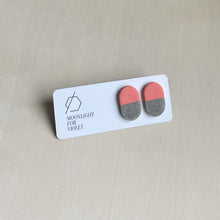 Load image into Gallery viewer, COLOUR BLOCK CAPSULE STUDS - GRANITE
