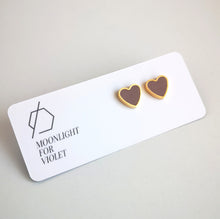 Load image into Gallery viewer, HEART STUDS - various colours available
