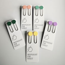Load image into Gallery viewer, PAPERCLIP DANGLES - RHODIUM FINISH
