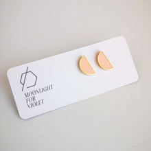 Load image into Gallery viewer, HALF-MOON STUDS - various colours available
