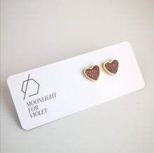 Load image into Gallery viewer, HALF-MOON STUDS - various colours available
