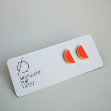 Load image into Gallery viewer, HALF-MOON STUDS - various colours available

